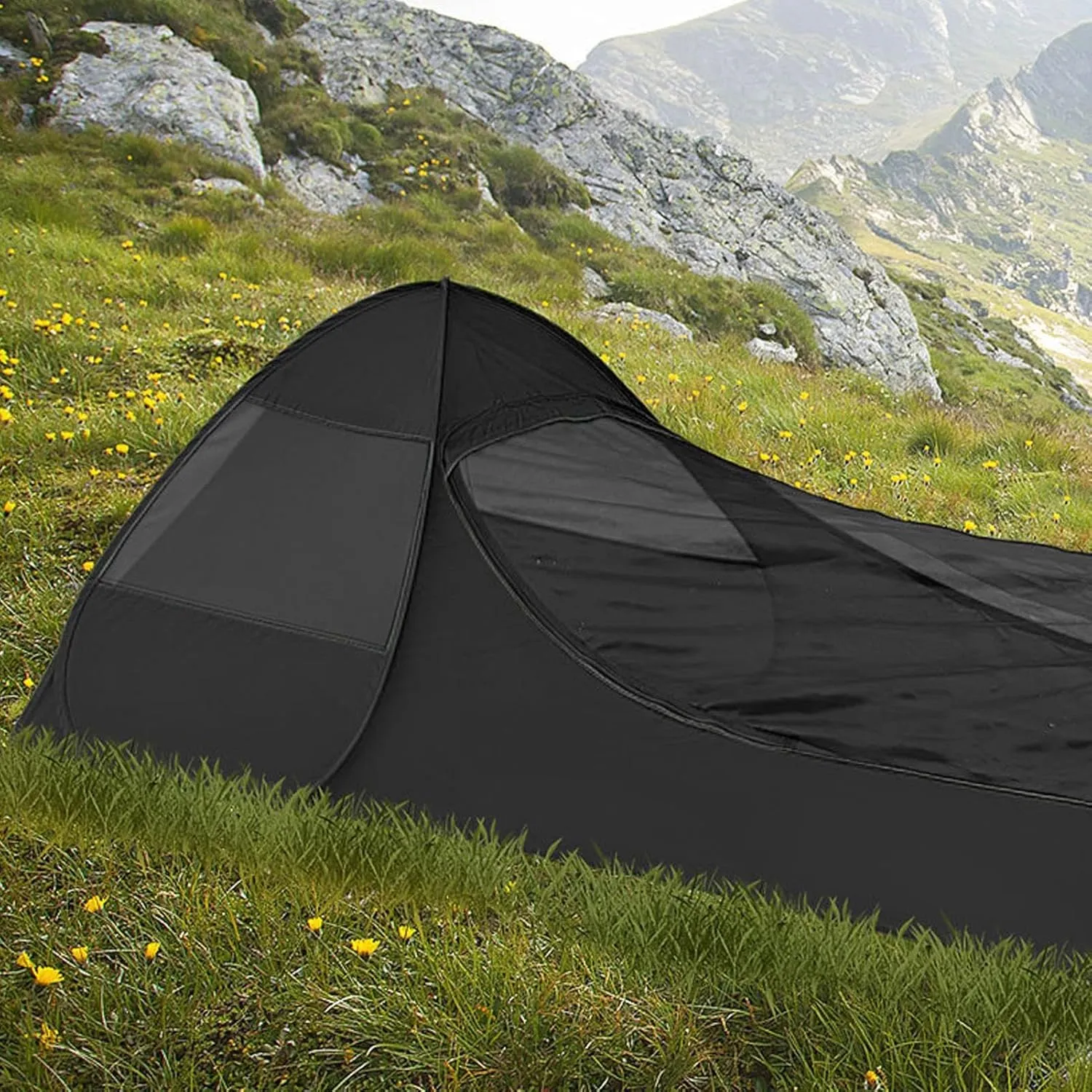 Single Person Pop Up Tent - Lightweight Camping Tent, Easy Setup Backpacking | Portable Outdoor Shelter, Waterproof Travel Hiking, Compact Camping Gear, Instant Setup for Backpackers