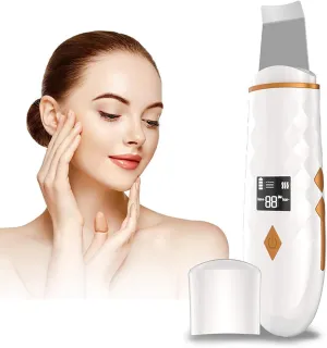 Skin Scrubber face Spatula, LCD Screen Pore Scraper Pore Cleaner Blackhead Removal ultrasonic Pore Extractor - 4 Modes Skin Scrubber face Spatula espatula ultrasonica Facial Profesional