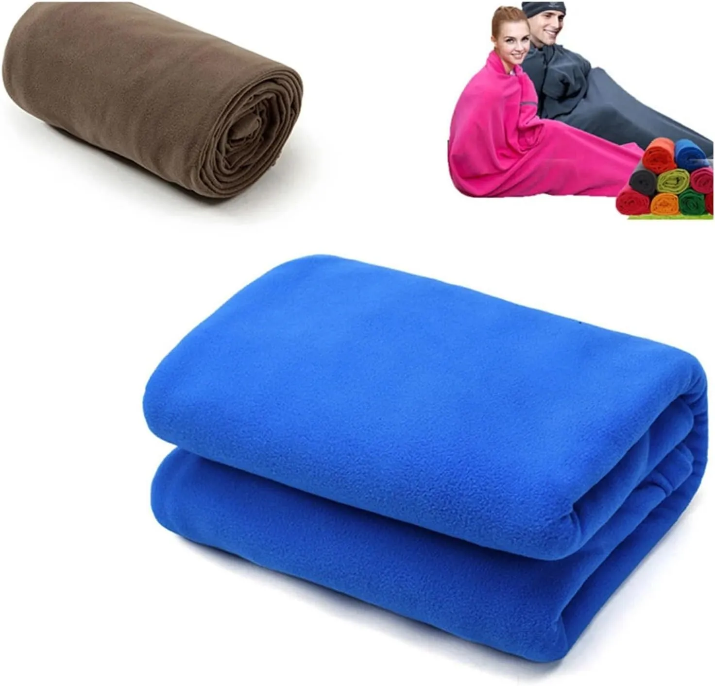 Sleeping Bag Ultra-Light Polar Fleece Sleeping Bag for Outdoor Camping Tent Bed Use,Travel Warm Sleeping Bag Liner Lightweight(Doblue Velvet Green)
