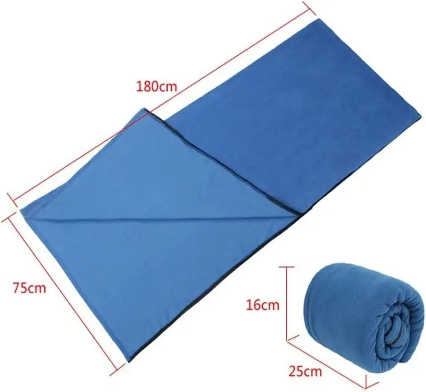 Sleeping Bag Ultra-Light Polar Fleece Sleeping Bag for Outdoor Camping Tent Bed Use,Travel Warm Sleeping Bag Liner Lightweight(Doblue Velvet Green)