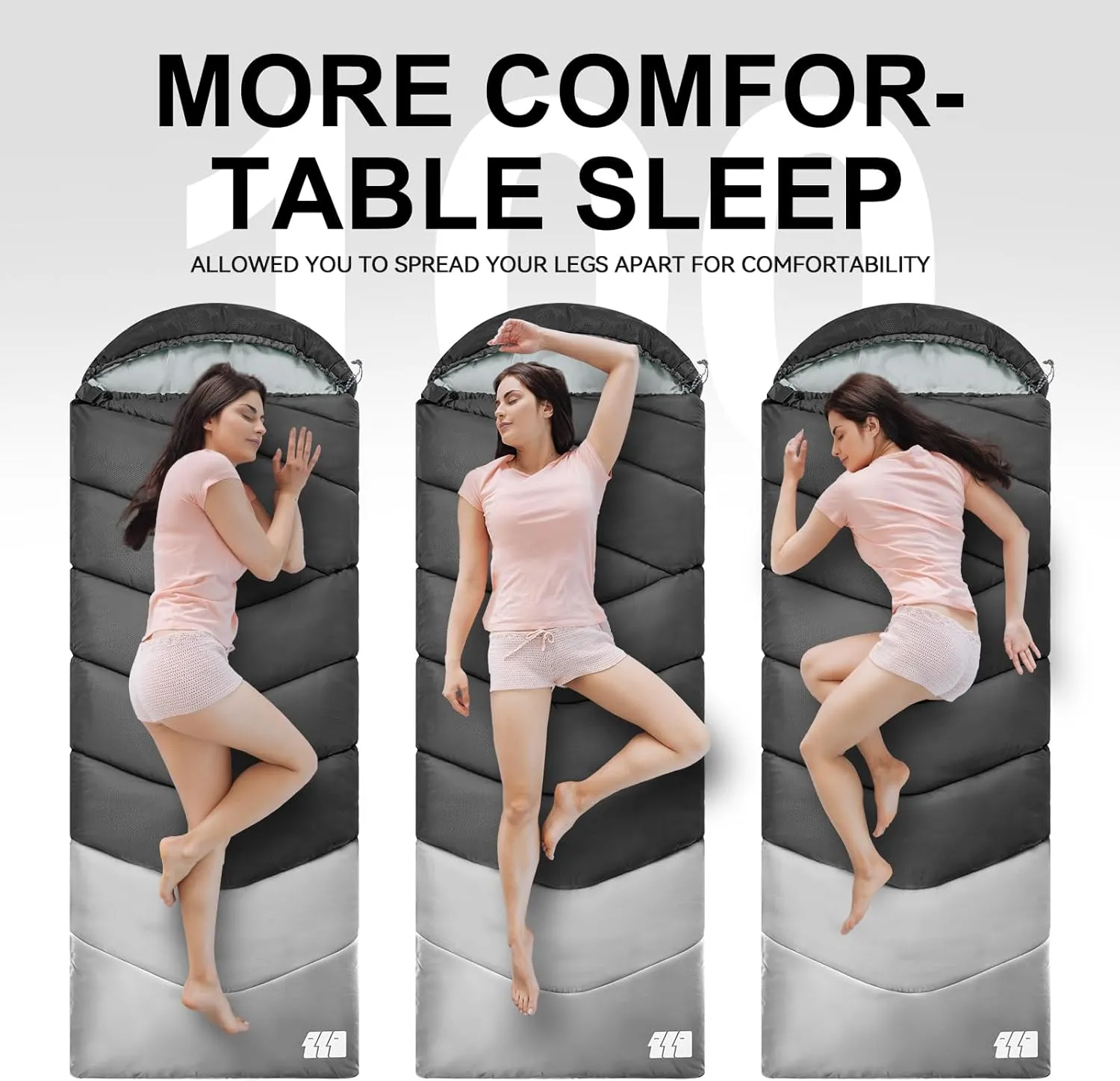 Sleeping Bags for Adults Cold Weather,Portable, Waterproof,Lightweight Sleeping Bag for Tall Girls Boys with Compression Sack for Warm Camping, Hiking, Outdoor & Indoor