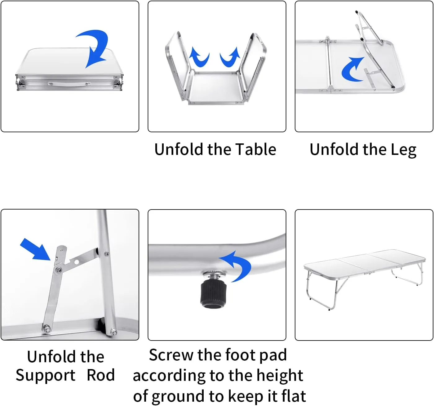 Small Camping Table 3FT Folding Picnic Table Foldable Low Camp Table Portable Short Aluminum Outdoor Floor Short Beach BBQ White 35.2×15.7 inch
