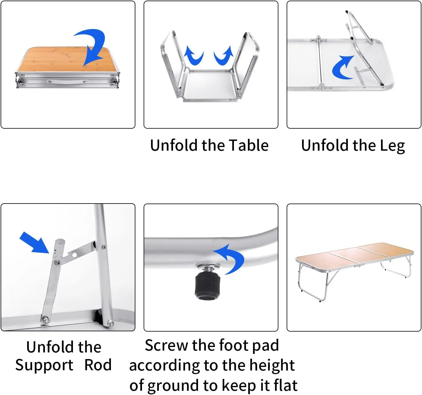 Small Camping Table 3FT Folding Picnic Table Foldable Low Camp Table Portable Short Aluminum Outdoor Short Floor Beach BBQ Yellow 35.2×15.7 inch