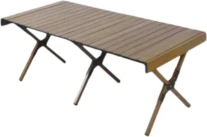 Small Camping Table Picnic Table Portable Roll Up Desktop Table Lightweight Rustless with Carry Bag for Outdoor