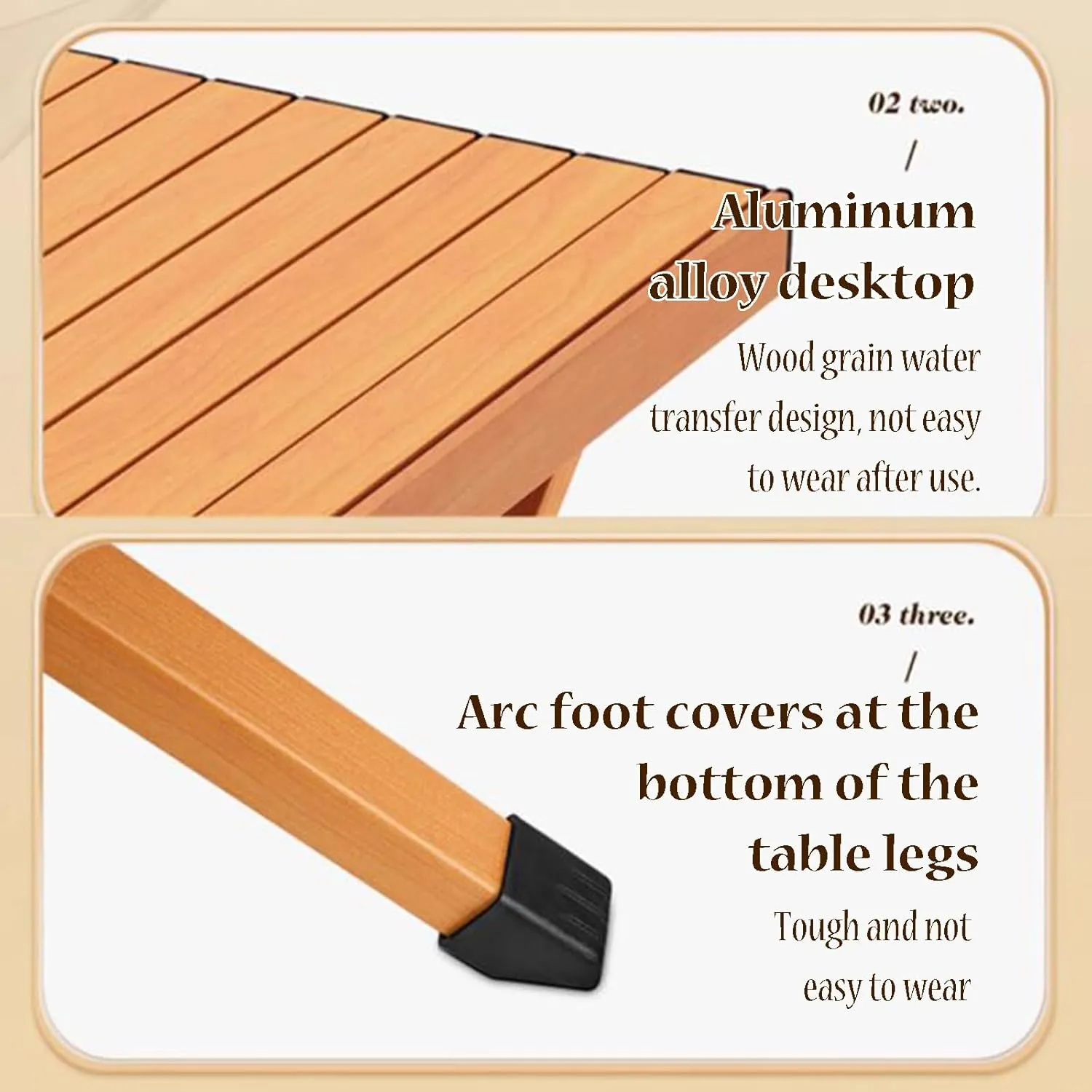 Small Camping Table Picnic Table Portable Roll Up Desktop Table Lightweight Rustless with Carry Bag for Outdoor