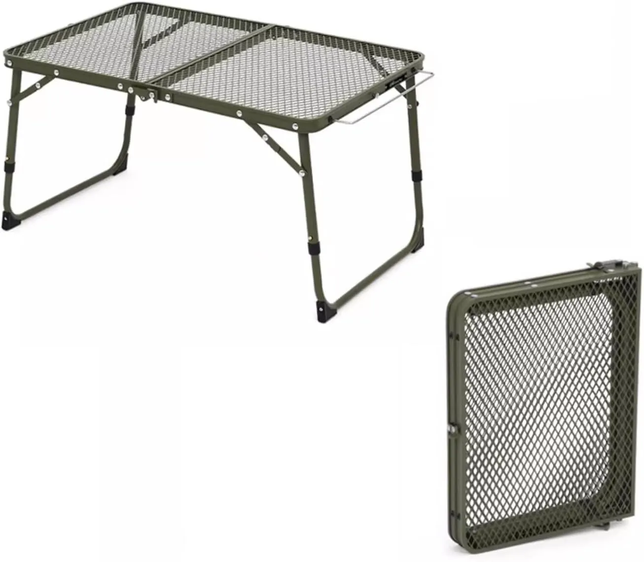 Small Foldable Table Portable for Picnic, Folding Camping Table Adjustable Height 27/35CM, Lightweight and Portable Camping Table for Travel Cooking Beach