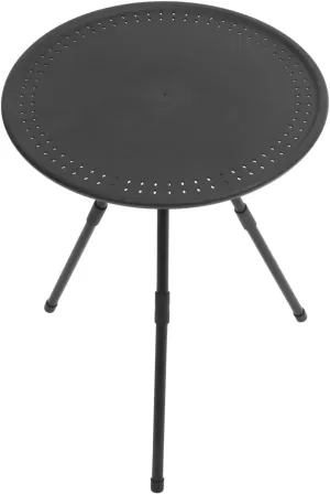 Small Folding Camping Table Portable Aluminum Round Table Height Adjustment for Outdoor Activities