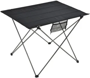Small Folding Camping Table with Aluminum Table Leg, Portable Beach Table for Sand with Carrying Bag, Prefect for Outdoor, Picnic, BBQ, Cooking, Festival (Silver Gray 56×