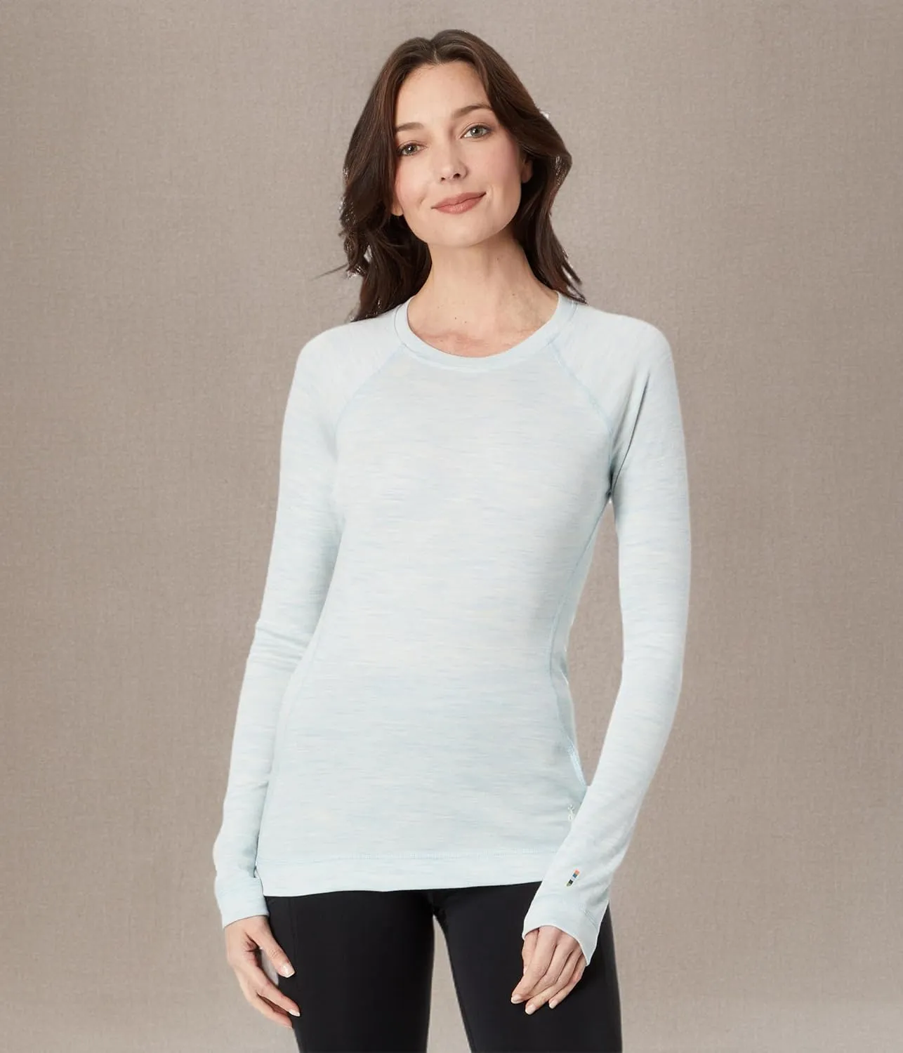 Smartwool Women's Classic Thermal Merino Base Layer Crew, Breathable Merino Wool Long Sleeve Thermal Shirt