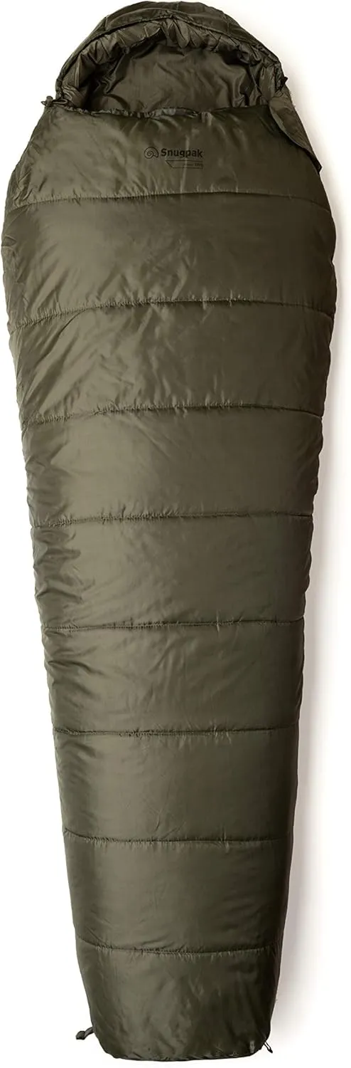 Snugpak Basecamp Ops Sleeper Lite Sleeping Bag with Compression Stuff Sack, Insulated, Olive