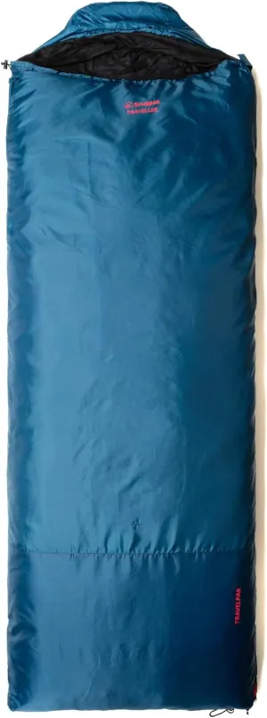 Snugpak Travelpak Traveler Sleeping Bag with Mosquito Net, Lightweight Right Hand Zip, Petrol Blue