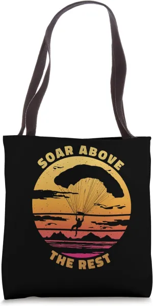 Soar Above the Rest. Paraglider Paragliding Tote Bag