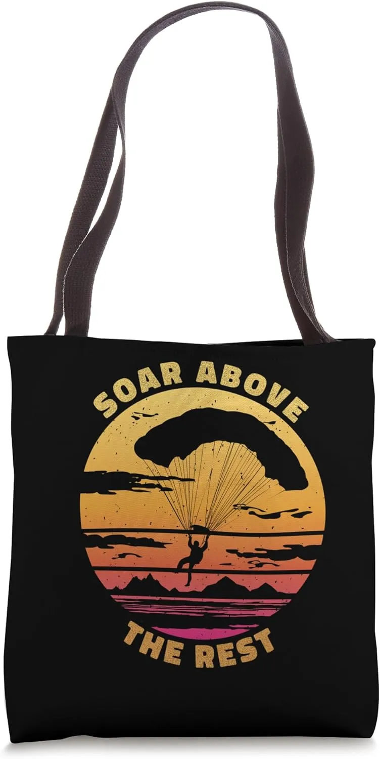 Soar Above the Rest. Paraglider Paragliding Tote Bag