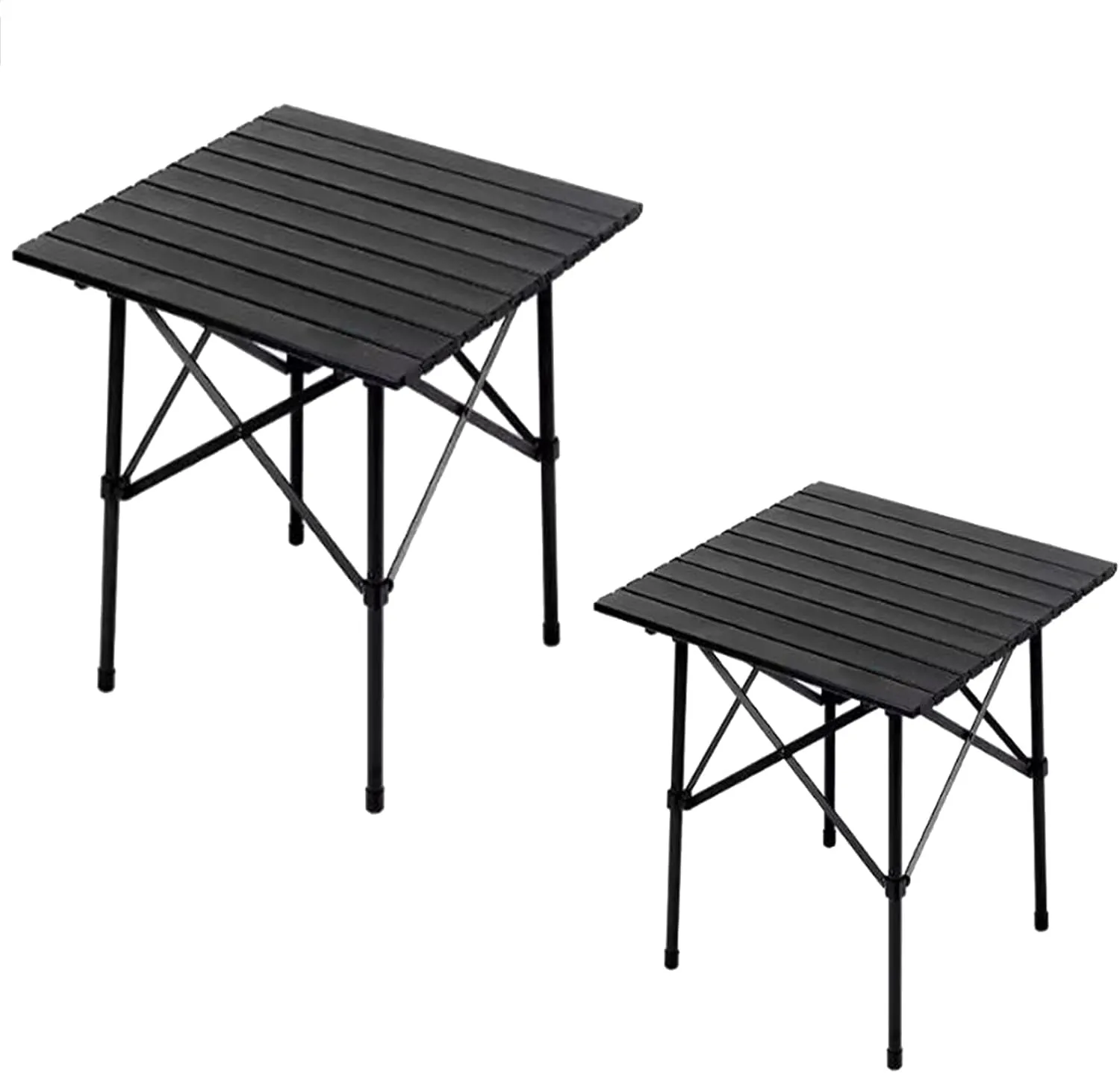 SOBOUR Aluminum Camping Table Portable Picnic Table Roll Up Camping Table Compact Structure with Carry Bag for Camp Party & Events