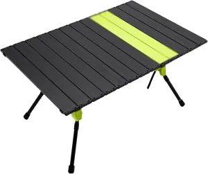 SOBOUR Lightweight Camping Table Adjustable Height Picnic Tables Roll Up Tables for Camping with Storage Bag for Camping Hiking, 1 Pack