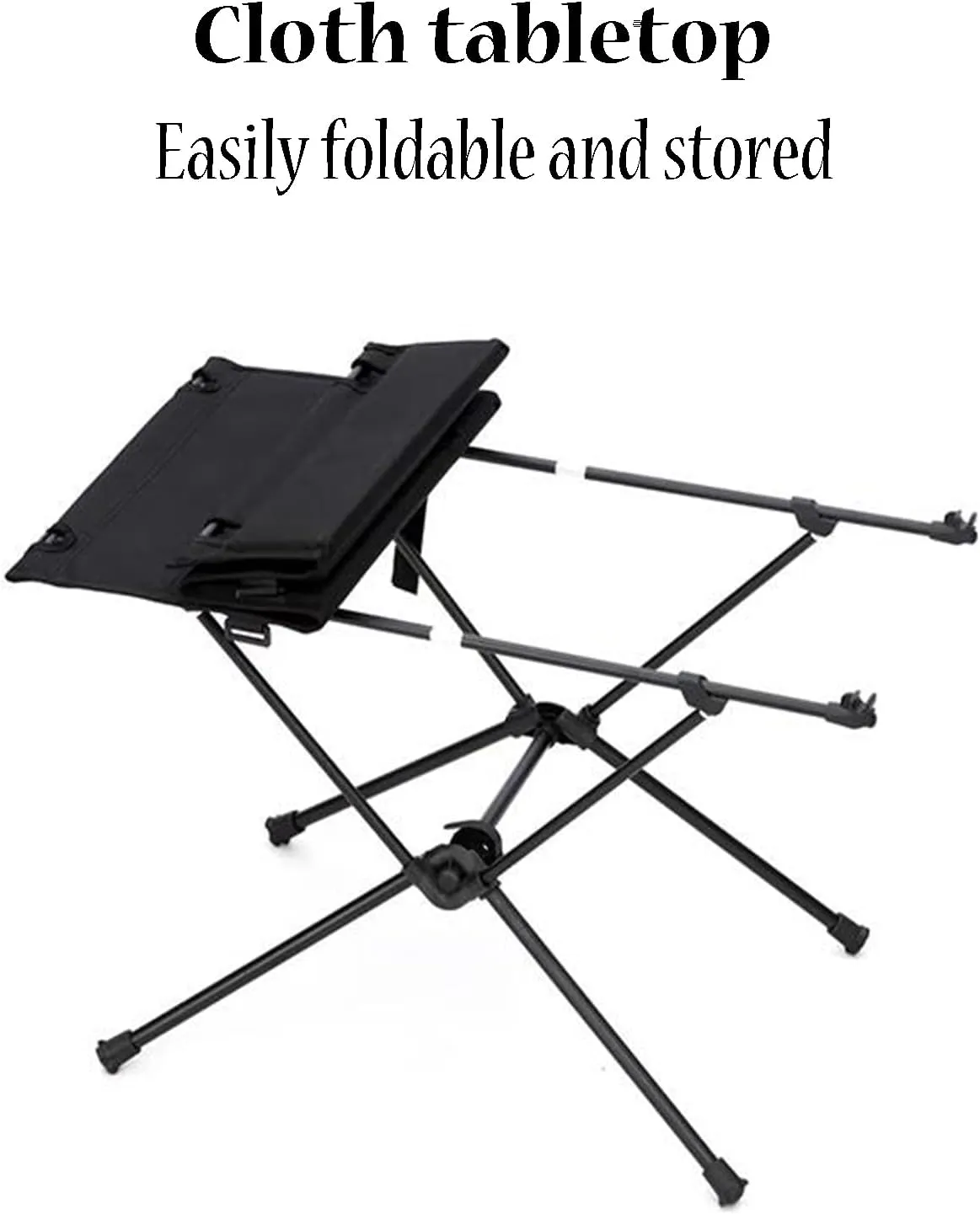 SOBOUR Lightweight Camping Table Cloth Roll-Up Picnic Tables Aluminum Frame Foldable Camping Table Easy to Assembly for Outdoor, Black-c