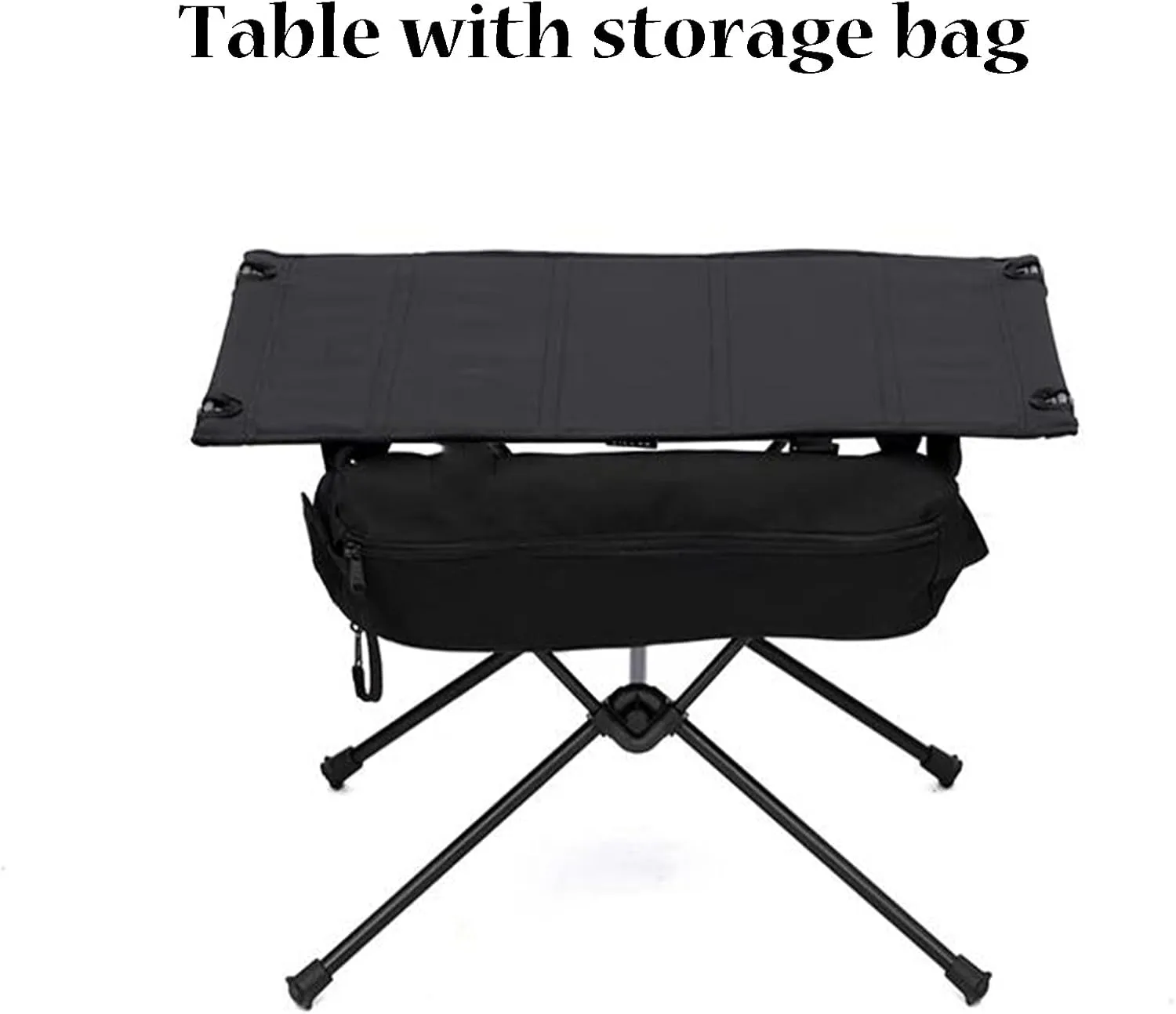SOBOUR Lightweight Camping Table Cloth Roll-Up Picnic Tables Aluminum Frame Foldable Camping Table Easy to Assembly for Outdoor, Black-c