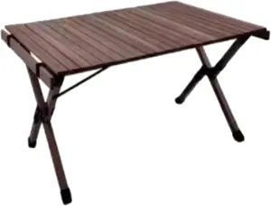 SOBOUR Luxury Camping Table Roll Up Camping Table Wood Folding Picnic Table with Carry Bag Lightweight for Indoor & Outdoor Party