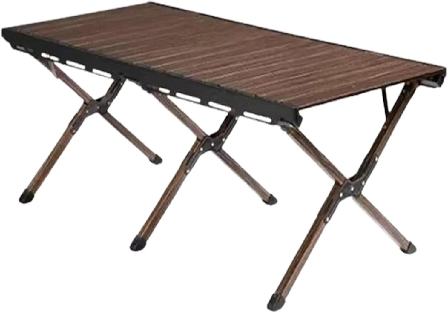 SOBOUR Outdoor Camping Table Aluminum Folding Camping Table Portable Picnic Table Compact Roll Up Desktop with Carry Bag for Camp