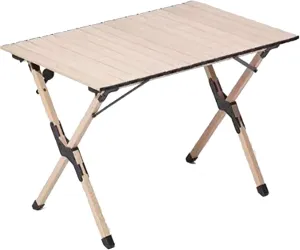 SOBOUR Ultra-Light Camping Table Folding Camping Picnic Table Compact Frame Camping Table Roll Up Table Top with Carry Bag for Camp