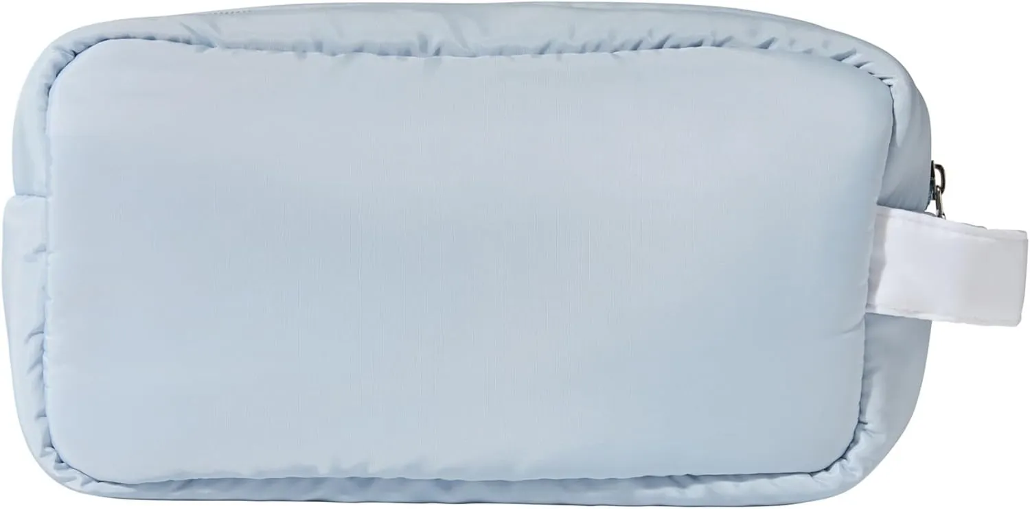 Soft Blue Cosmetics Bag - Lightweight Makeup Bag & Travel Organizer (Soft Blue)