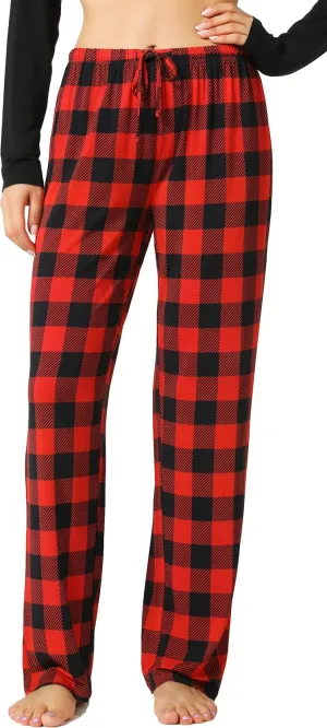 Soft Viscose Pajama Pants for Women, Comfy Lounge Sleep Pants Pj Bottoms Drawstring Sleepwear