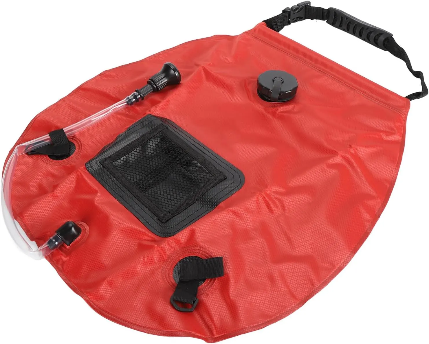 Solar Camp Shower Bag, Strong Tube Solar Shower Bag 20l Portable Rear Thermometer for Outdoor