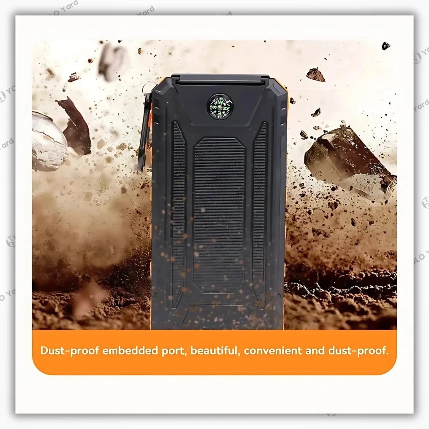 Solar Charger Power Bank | High-Capacity 20000mAh 2-USB 3.0 USB-C