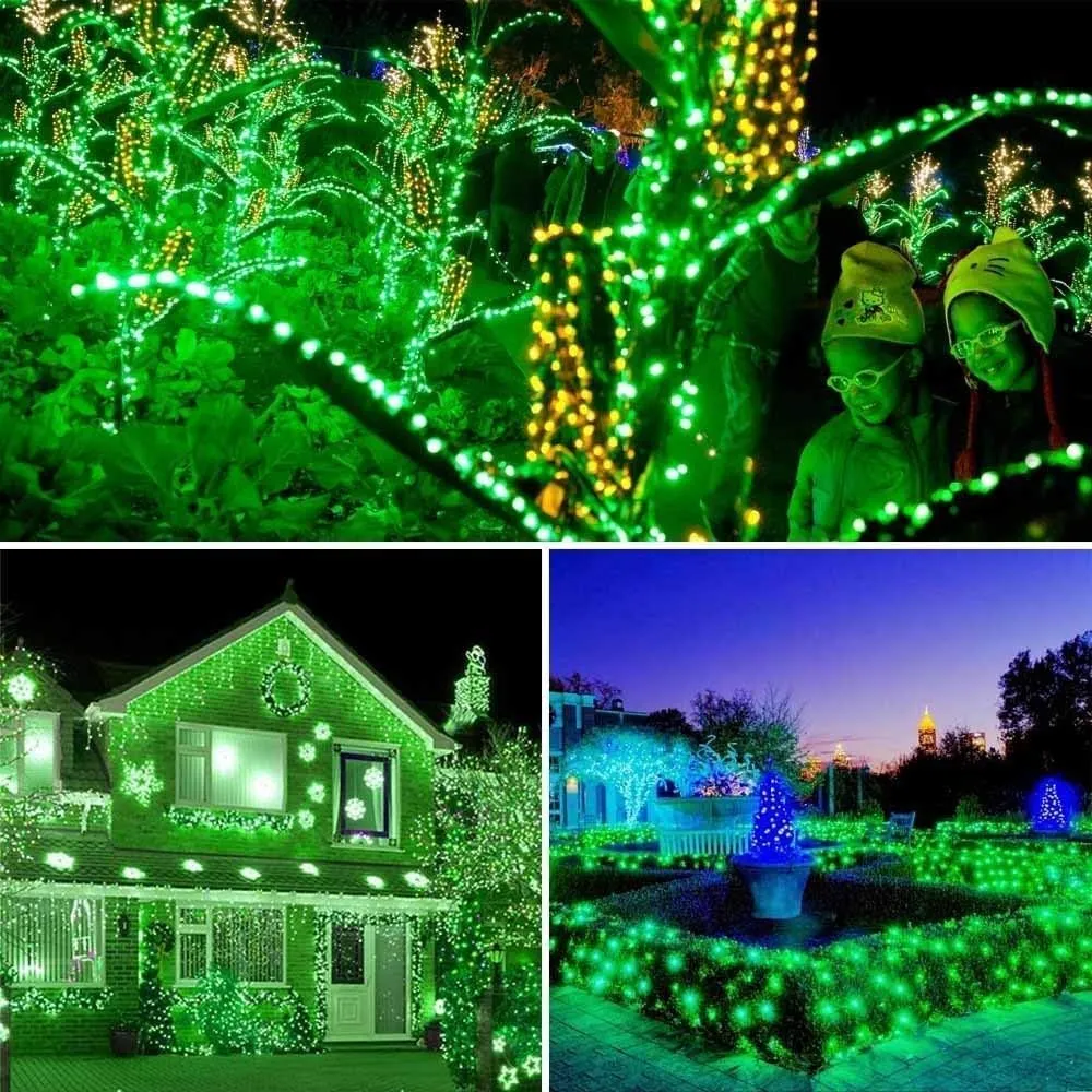Solar Christmas Light String, 5m 20LED Outdoor Light String 8 Modes Waterproof Solar String Lights for Trees Patio Fence Party Christmas Decor (Green)