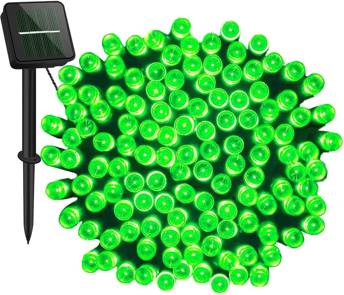 Solar Christmas Light String, 5m 20LED Outdoor Light String 8 Modes Waterproof Solar String Lights for Trees Patio Fence Party Christmas Decor (Green)
