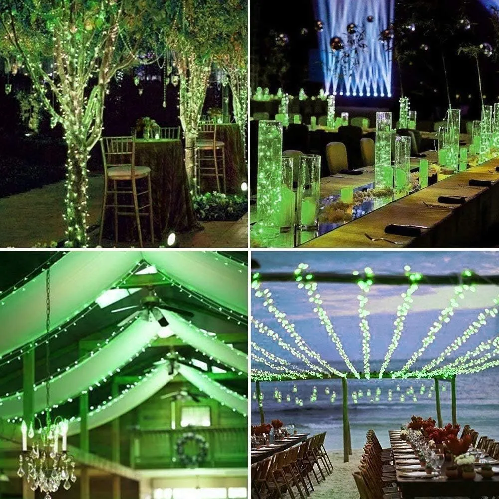 Solar Christmas Light String, 5m 20LED Outdoor Light String 8 Modes Waterproof Solar String Lights for Trees Patio Fence Party Christmas Decor (Green)