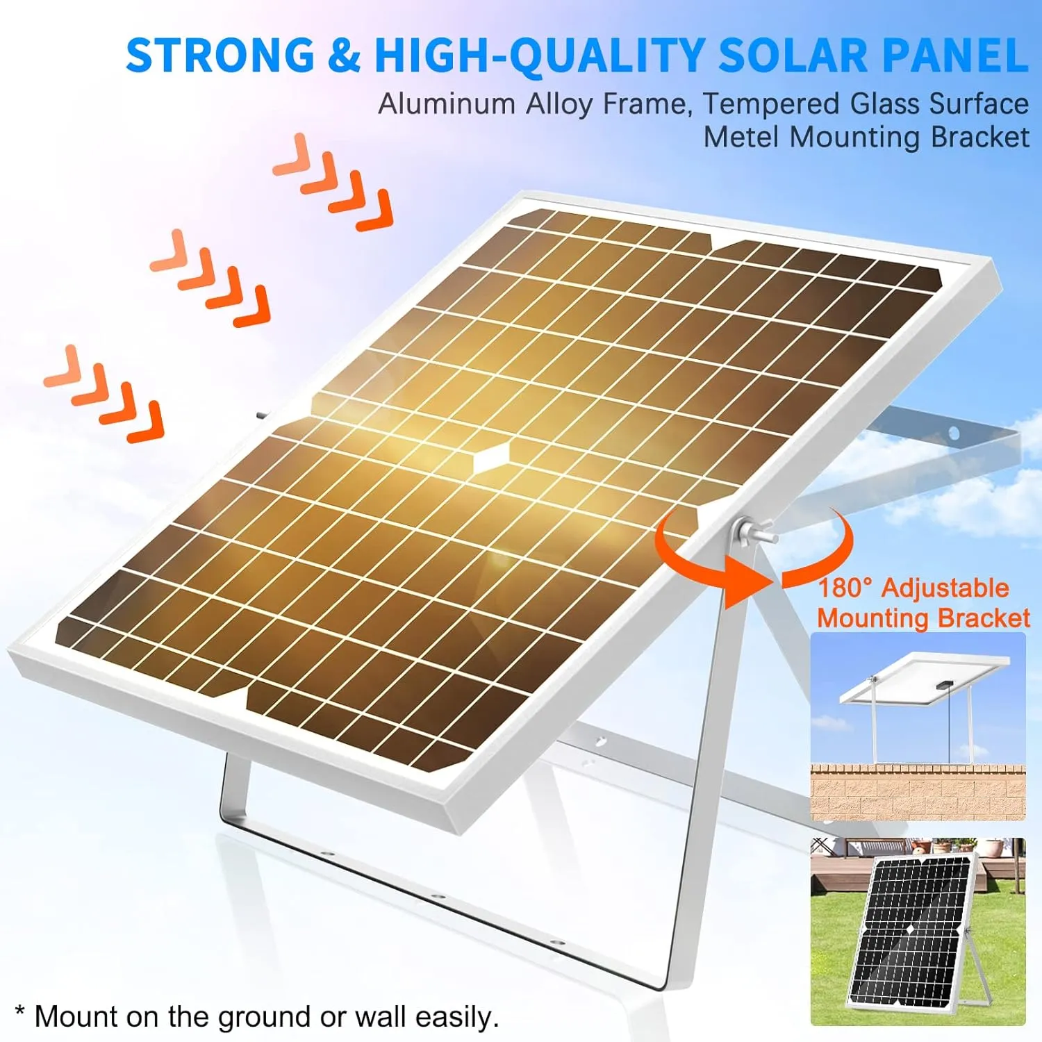 Solar Fountain Pump, 20 Watt Solar Powered Water Pump 350GPH Flow Adjustable with 4 Style Sprayers & Barrier Bag for Outdoor Ponds, Water Features, Fish Tank, Waterfall, Hydroponics, Pool