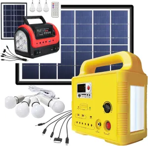 Solar Generator,Portable Generator,Solar Power Bank Lifepo4 with Led Flashlight for Hurricane Supplies(Red)
