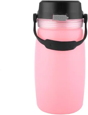 Solar Lantern Bottle DC 5V Portable Water Bottle Lights Rechargeable 600ml Travel Water Bottle LED Lamp with USB Solar Charging Silicone Travel Bottles