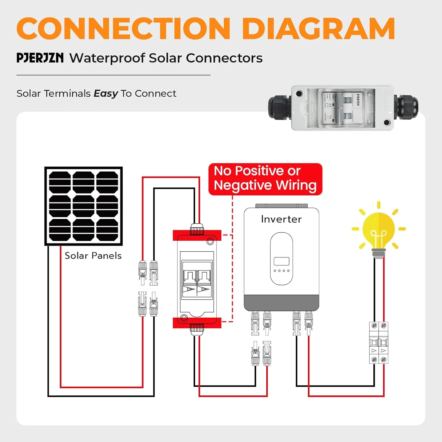 Solar Panel Disconnect Switch 16A 550V Solar Shut Off Switch Outdoor DC Miniature Circuit Breaker Box, IP65 Waterproof UV-Proof for Solar PV Home (16 Amp)