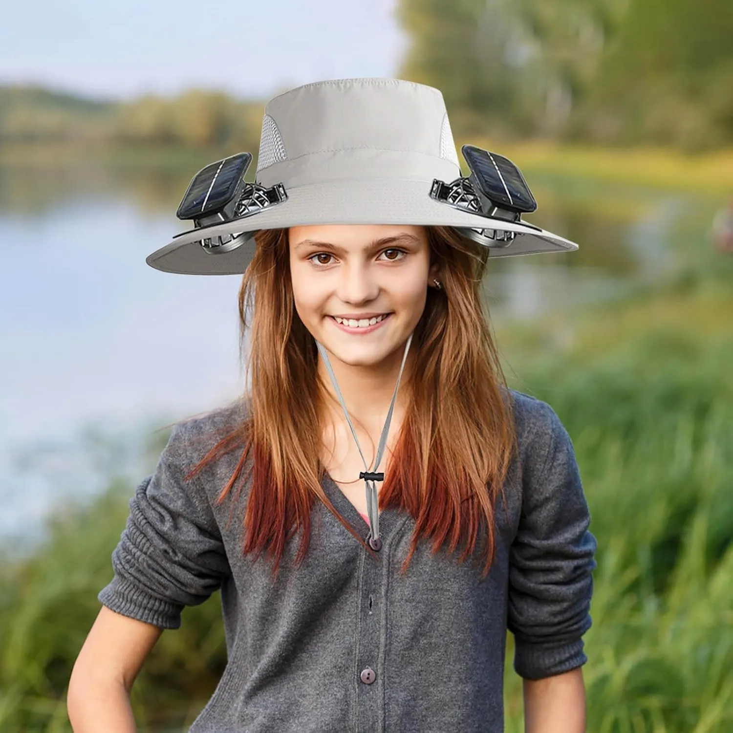 Solar Powered Fan Hat for Men & Women Wide Brim Sun Protection UPF 50   with Built-in Fans Outdoor Fishing & Beach Hats