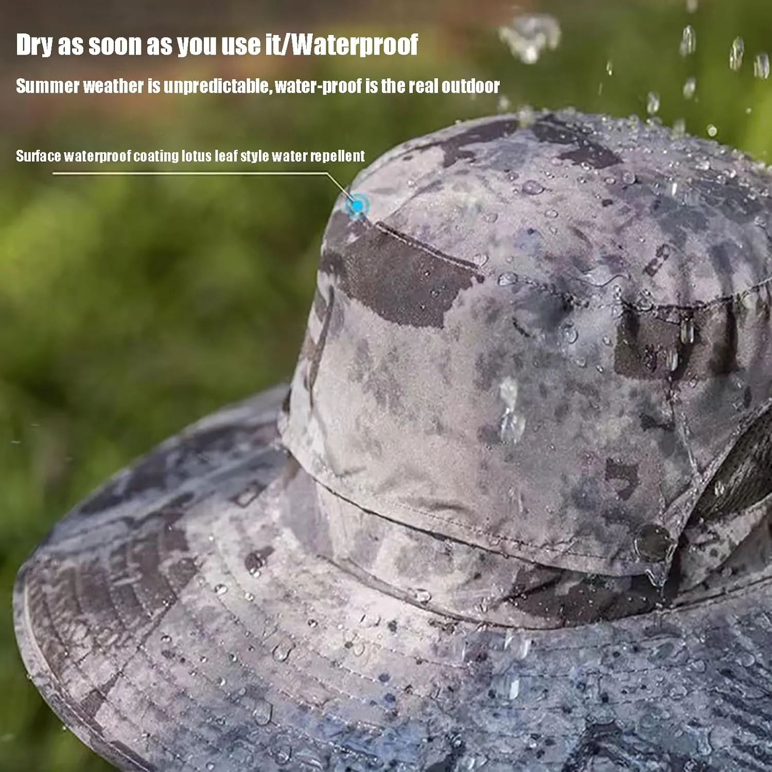 Solar Powered Fan Hat,Wide Brim Solar Fan Hat Outdoor Fishing,50 Bucket Beach Hats with Sunglasses,Waterproof USB Charging