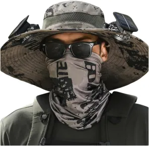 Solar Powered FanHat, Solar Fan Hat with Fans Solar Power, Outdoor Wide Brim Sun Hat with Solars Fan