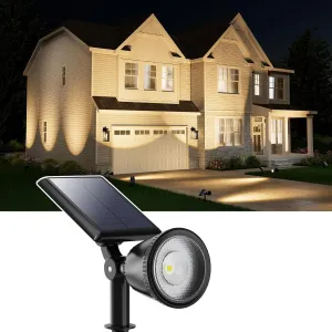 Solar Powered Spot Lights Outdoor Waterproof Super Bright LED Yard Spotlights for Tree, Flag, Lawn, Sculpture, Dusk to Dawn Landscape Uplighting for Outside House Wall Garden Backyard Walkway Driveway