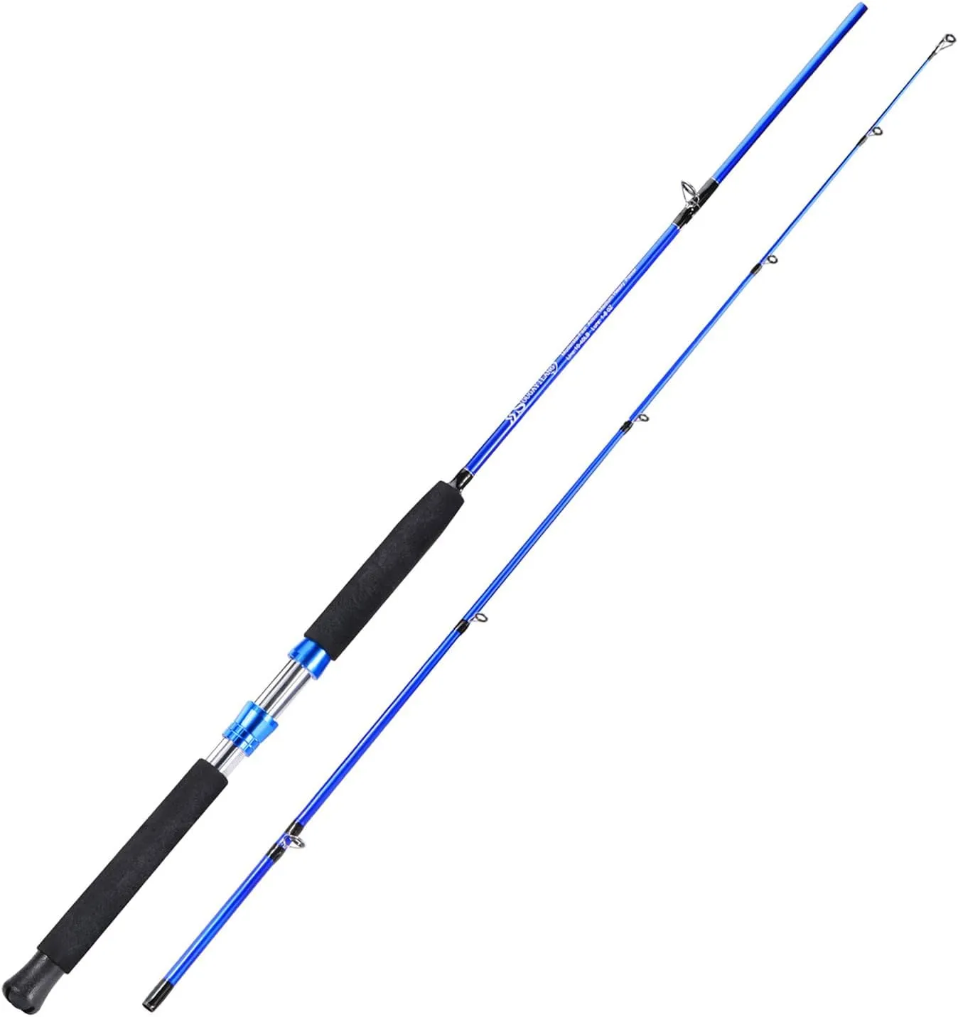 Sougayilang Catfish Fishing Rod, 2 Piece Catfishing Fishing Pole Portable Travel MH/H/EH Power Catfishing Spinning & Casting Rod (7'/8'/9')