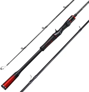 Sougayilang Fishing Rods, Spinning Rods and Casting Fishing Rods, with Full Carbon Fiber Handle, 24T Carbon Fiber 2PCS Fishing Pole for Long Casting Bass, Trout, Panfish
