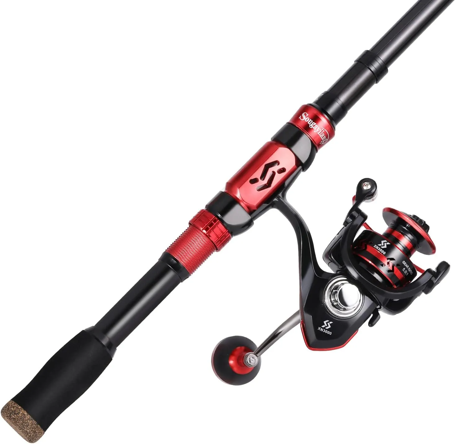 Sougayilang Portable Telescopic Fishing Rod Reel Combos Carbon Fiber Spinning Fishing ploe and Spinning Reel