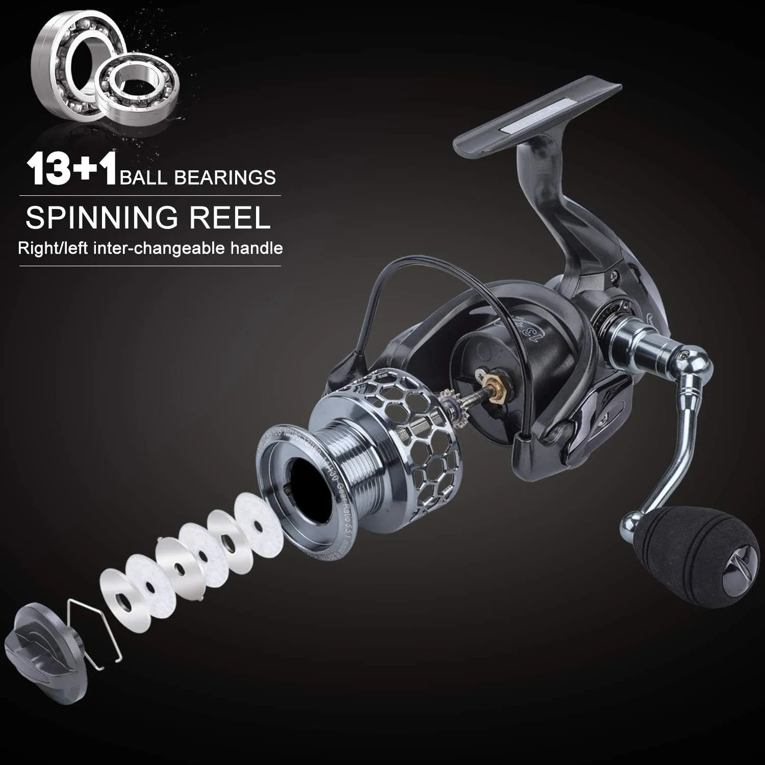 Sougayilang Telescopic Fishing Rod Reel Combos with Carbon Fiber Fishing Pole Spinning Reels and Fishing Accessories