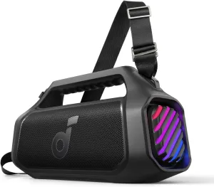 soundcore Boom 2 Plus By Anker, Outdoor Speaker, 140W, 2 2 Channel, BassUp 2.0, 20H Playtime, Fast Charge, IPX7 Waterproof, RGB Lights, Power Bank, Bluetooth 5.3, Portable for Outdoors, Camping, Beach