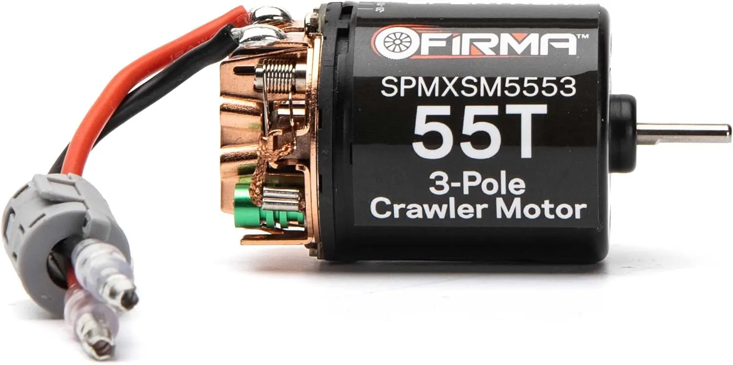 Spektrum Firma 55T Rebuildable 3-Pole Brushed Crawler Motor, SPMXSM5553