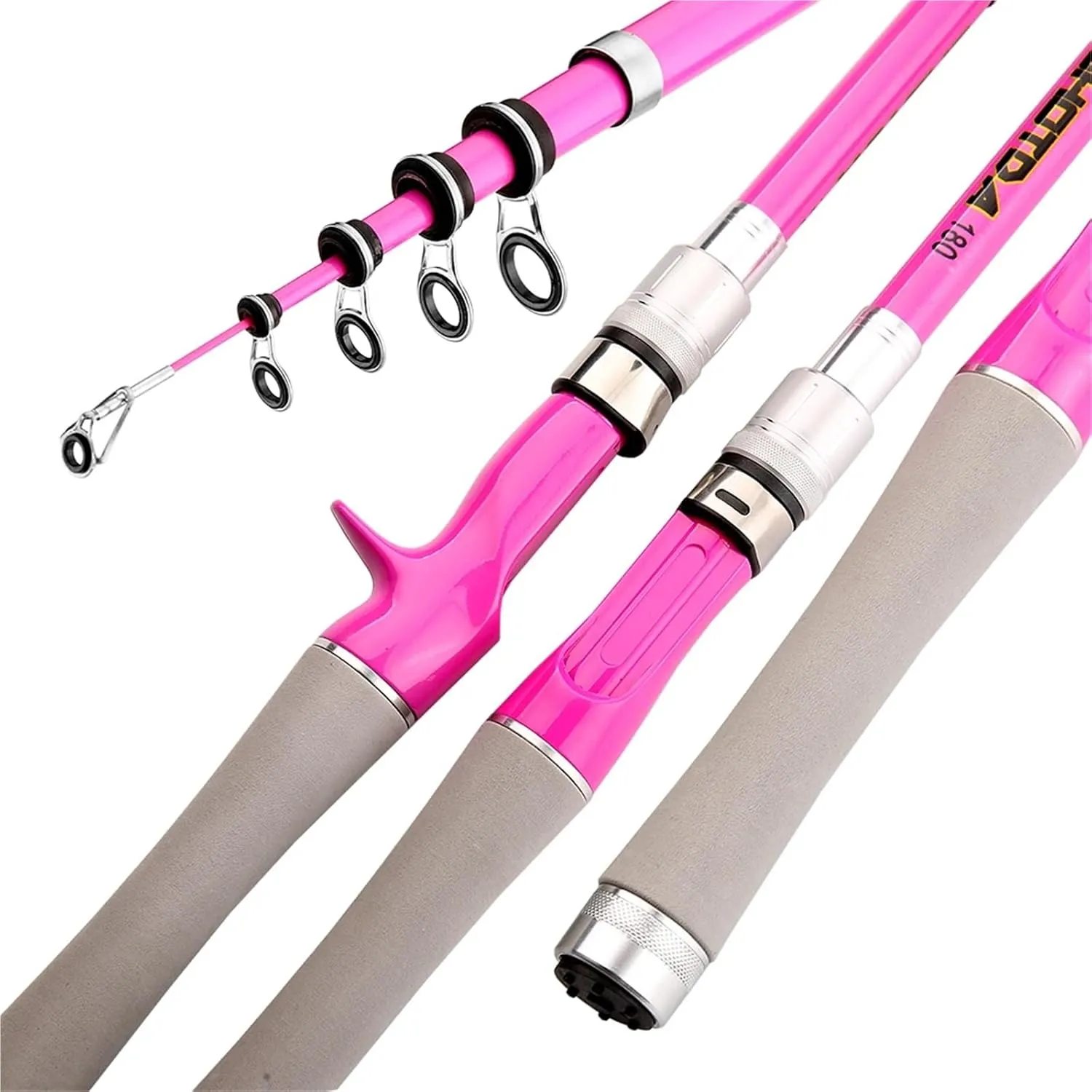 Spinning Casting Fishing Rod Carbon Fiber Super Hard Telescopic Fishing Rod 1.5M 1.8M 2.1M 2.4M Ultra Short Travel Pole