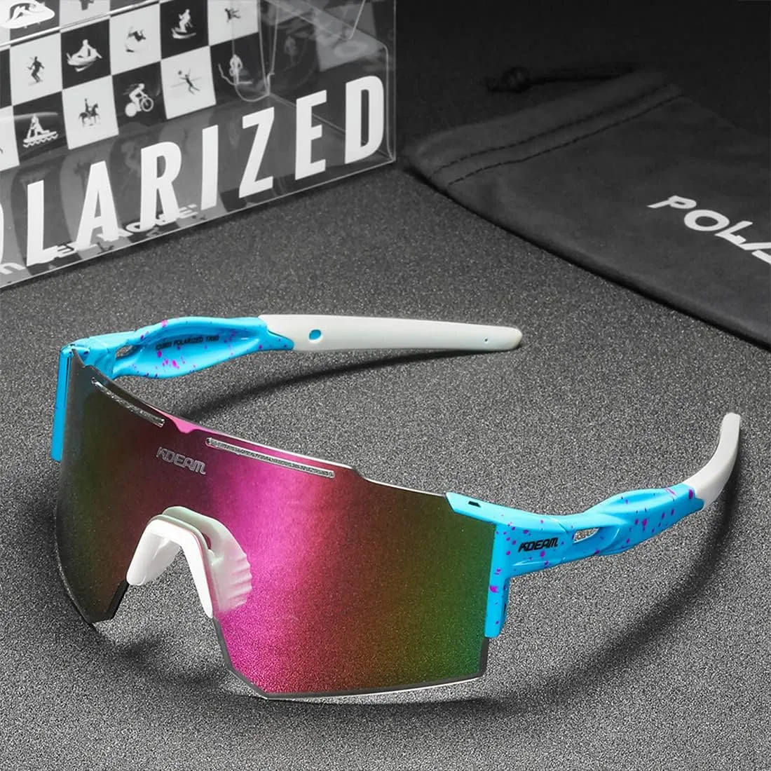 Sports Polarized Sunglasses for Men and Women, Youth Kids Baseball Softball Sunglasses for Cycling, Running