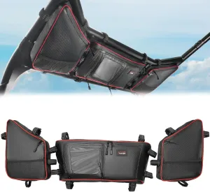StarknightMT UTV Roof Bags Compatible with Polaris RZR XP/XP 4 1000 2025 2024 1680D Overhead Storage Bag 12L Large Capacity Tool Gear Bag with Multiple Pockets Water-Resistant Map Pouch Accessories