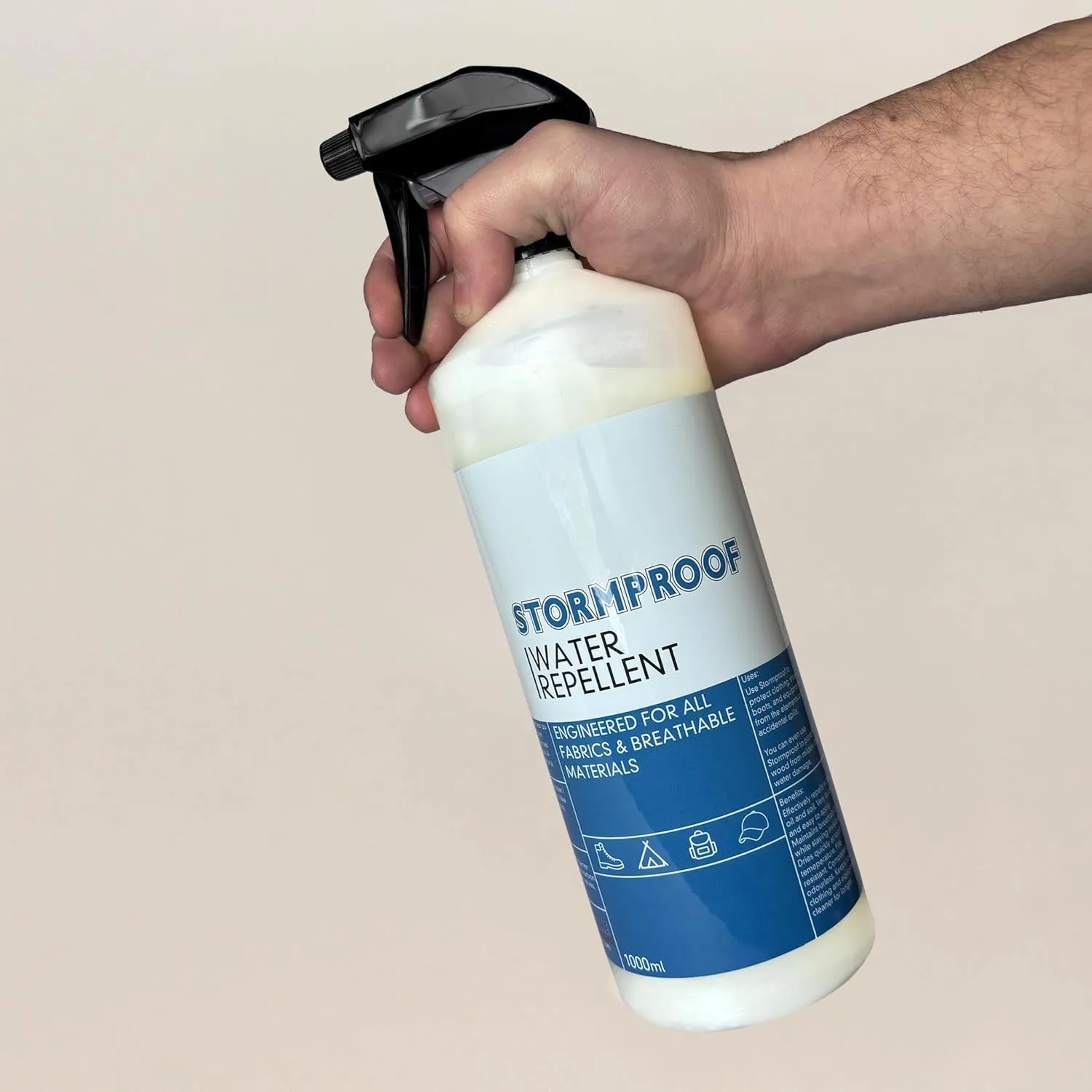 Stormsure Waterproofer Spray-On Re-Proofer - Breathable Premium Water Repellent - Repels Water, Oil, Soil - Protects outdoor clothing, footwear, fabrics, camping gear