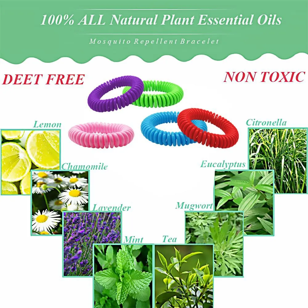 Stylish DEET-Free, Long-lasting Natural, for Durable Bracelet 3 Adventures Protection EVA Repellent Premium finish - Outdoor Bags Mosquito